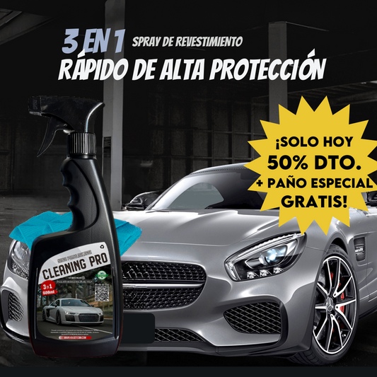 CLEANING PRO 3 EN 1 REVIVE, BRILLA Y PROTEGE TU VEHÍCULO